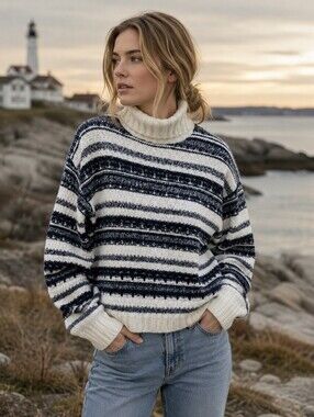 Line The Label Oversized Slouchy Turtleneck Sweater